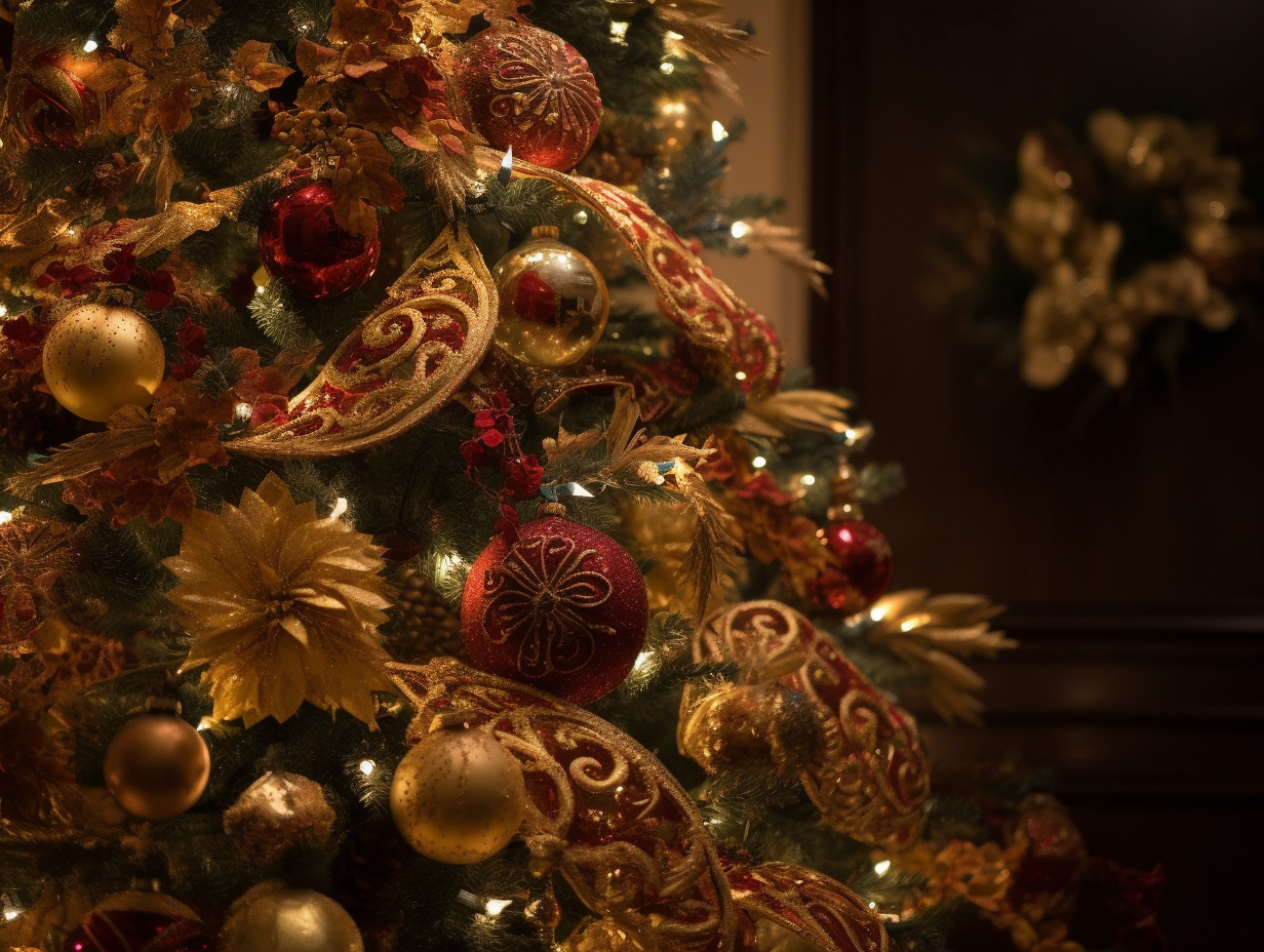 クリスマス　画像　無料　豪華な飾り　クリスマスツリー2