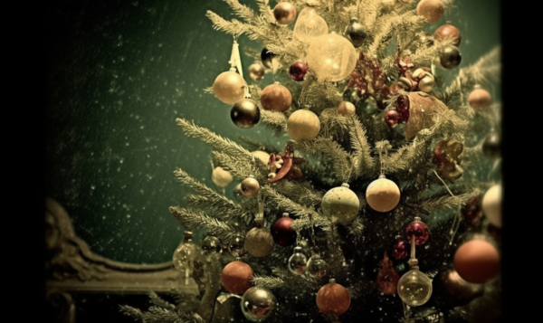 クリスマス　画像　無料　淡い色のオーナメント　クリスマスツリー2