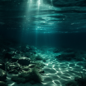海に差し込む光 画像 無料　サンプル