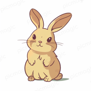 茶色　うさぎ 無料 画像　イラスト サンプル