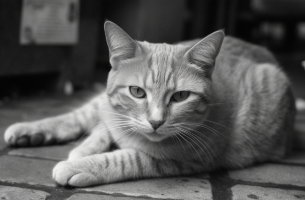 モノクロ　虎猫　無料　画像 サンプル