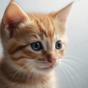 遠くを見つめる　茶色　子猫　無料　画像 サンプル