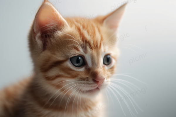 遠くを見つめる　茶色　子猫　無料　画像 サンプル
