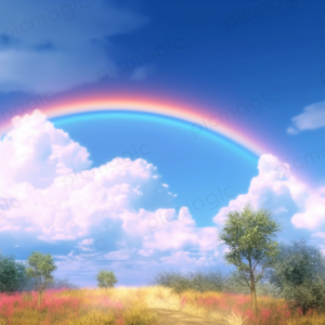 虹 画像 無料 青空 2
