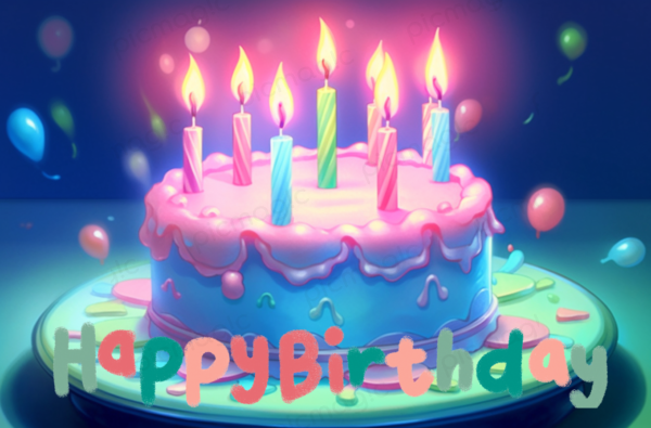 イラスト　ケーキ　誕生 日 画像 アプリ 無料 happybirthday 文字 2