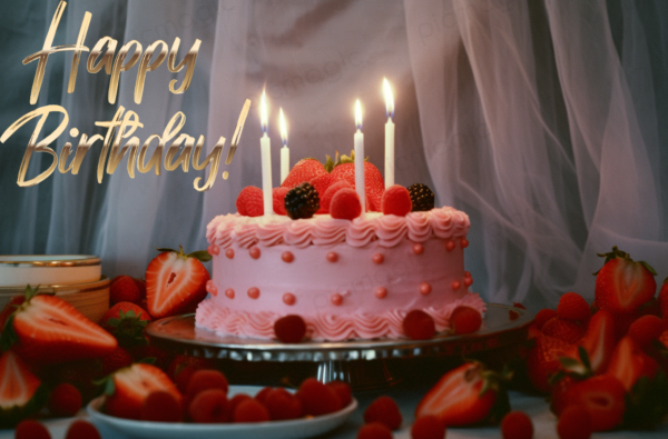 ベリー　ケーキ　ろうそく　誕生 日 画像 アプリ 無料 happybirthday 文字 2