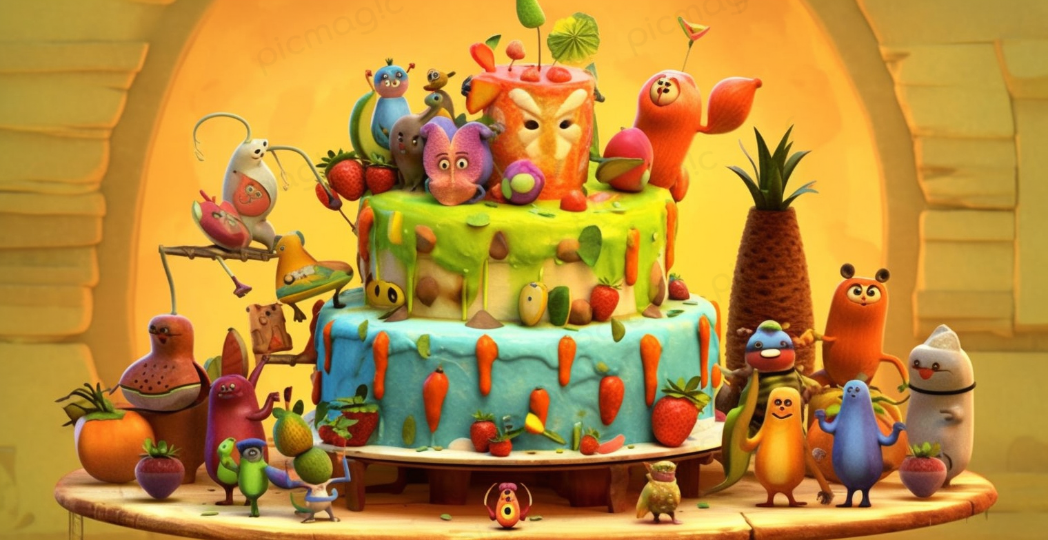 イエロー　ポップ　ケーキ　誕生 日 画像 アプリ 無料 2