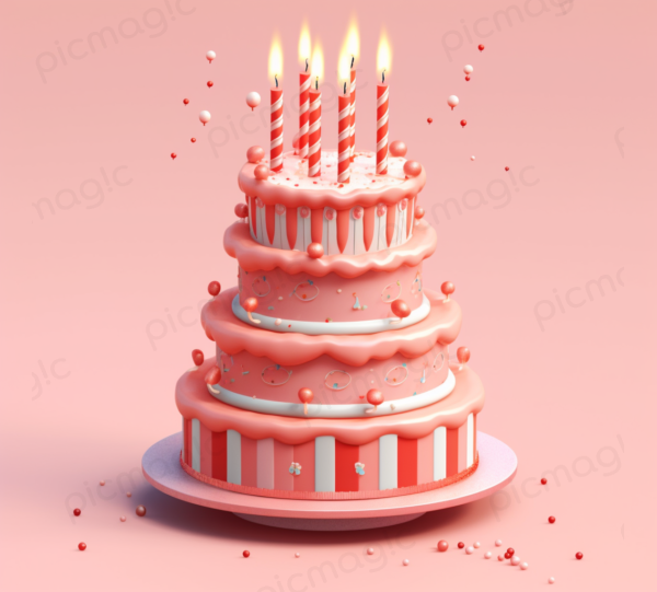 三段　ケーキ　誕生 日 画像 アプリ 無料 2