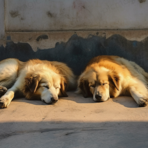 2匹　寝る　ラブラドール犬 画像 無料2