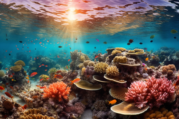 カラフル　サンゴ礁　海 無料 画像２