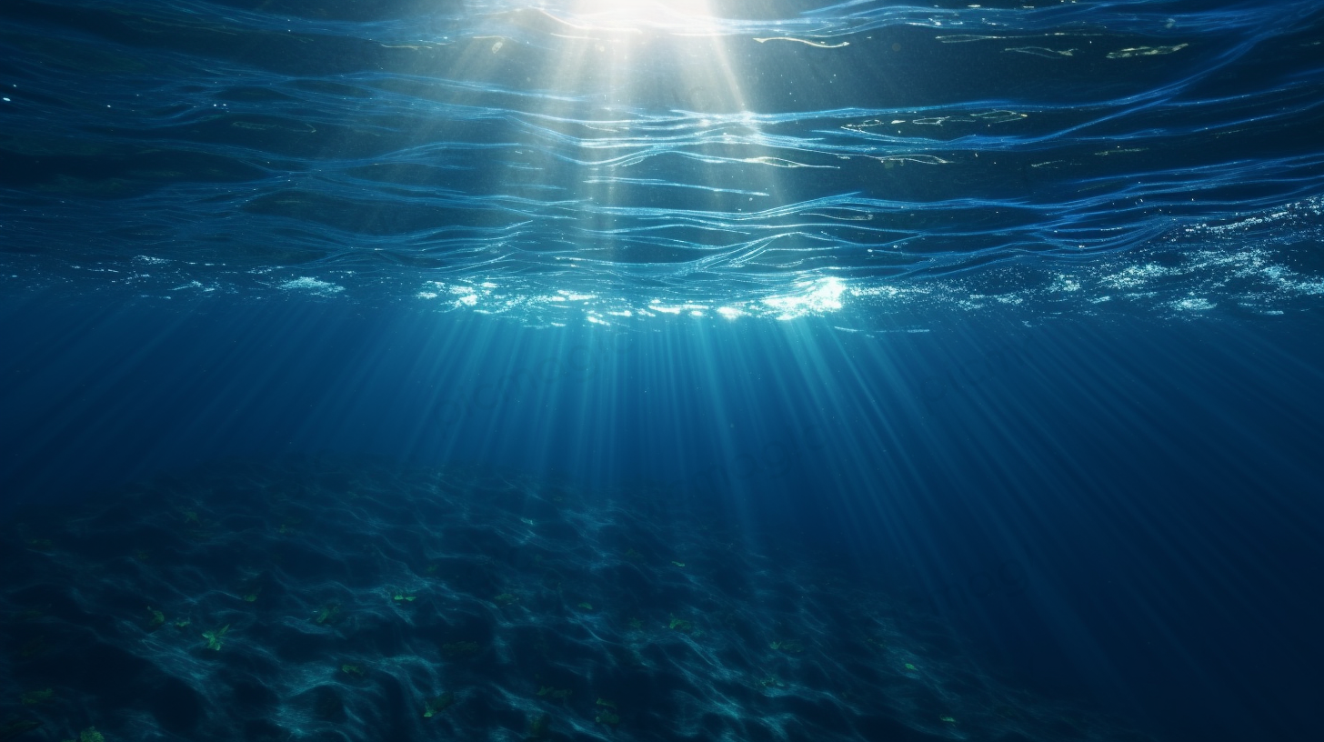 光のさす　海中　海 無料 画２
